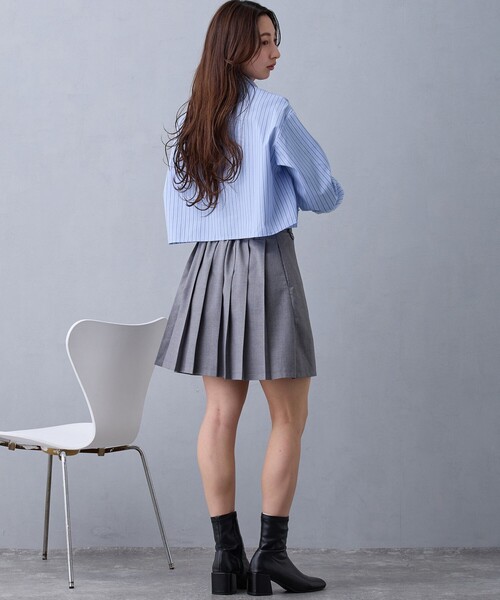 NICOLE CLUB（ニコル　クラブ）の「ストライプフリルシャツ（シャツ/ブラウス・レディース・ブルー/ピンク・M）」の10枚目の写真