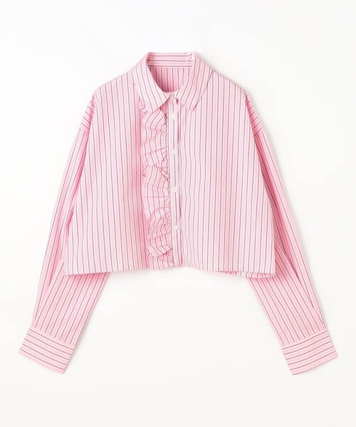 NICOLE CLUB（ニコル　クラブ）の「ストライプフリルシャツ（シャツ/ブラウス・レディース・ブルー/ピンク・M）」の15枚目の写真