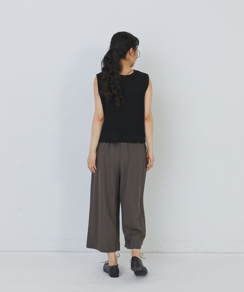 conges payes ADIEU TRISTESSE（コンジェ ペイエ アデュートリステス）の「スムースリラックスパンツ（その他パンツ・レディース・ブラック/ブラウン・FREE）」の5枚目の写真