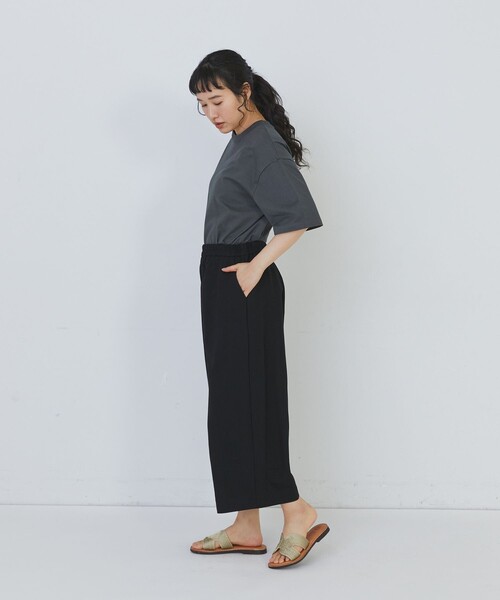 conges payes ADIEU TRISTESSE（コンジェ ペイエ アデュートリステス）の「スムースリラックスパンツ（その他パンツ・レディース・ブラック/ブラウン・FREE）」の10枚目の写真