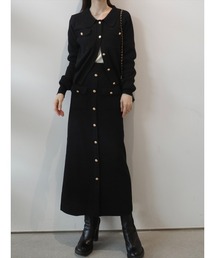 A AMEL（エイメル）の「ゴールドボタンクラシックセットアップ/ブラック（セットアップ）」