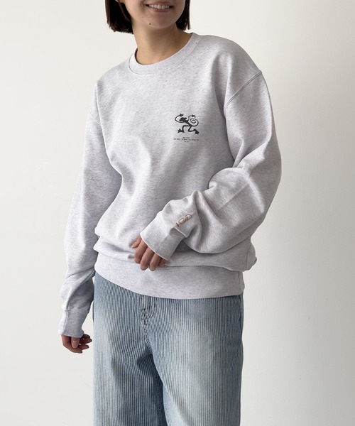 CANAL JEAN(キャナルジーン)の「Twelve12 monkey dance スウェット 裏毛(スウェット・レディース・オフホワイト/アッシュ・X-LARGE/LARGE)」の6枚目の写真