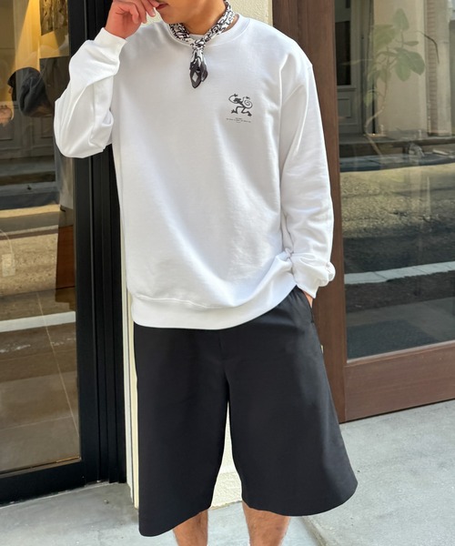 CANAL JEAN(キャナルジーン)の「Twelve12 monkey dance スウェット 裏毛(スウェット・レディース・オフホワイト/アッシュ・X-LARGE/LARGE)」の9枚目の写真