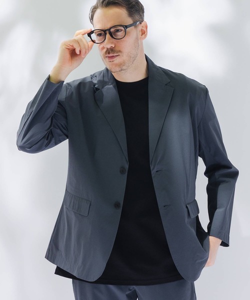 B&T CLUB(ビーティークラブ)の「ジャケット メンズ 大きいサイズ AIRYFLOW ストレッチ B&T CLUB (ビーアンドティークラブ) セットアップ可能(テーラードジャケット・メンズ・ダークグレー/ネイビー/ブラック・X1(3L~4L)/X2(4L~5L)/X3(6L~7L))」の3枚目の写真