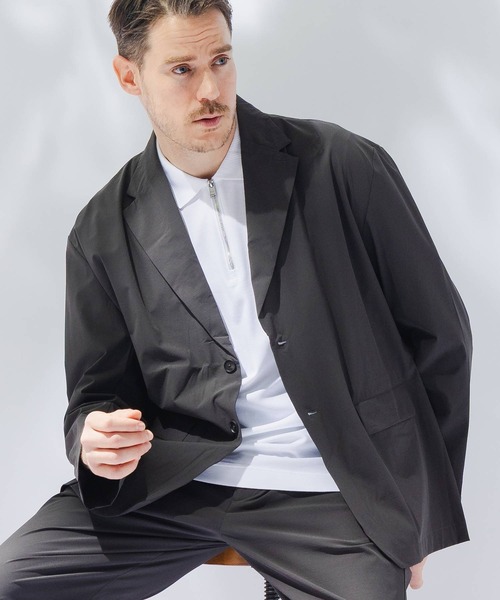 B&T CLUB(ビーティークラブ)の「ジャケット メンズ 大きいサイズ AIRYFLOW ストレッチ B&T CLUB (ビーアンドティークラブ) セットアップ可能(テーラードジャケット・メンズ・ダークグレー/ネイビー/ブラック・X1(3L~4L)/X2(4L~5L)/X3(6L~7L))」の1枚目の写真