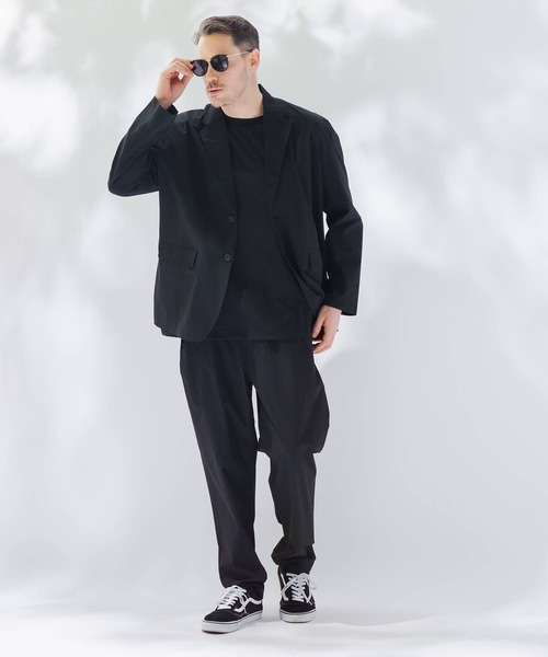 B&T CLUB(ビーティークラブ)の「ジャケット メンズ 大きいサイズ AIRYFLOW ストレッチ B&T CLUB (ビーアンドティークラブ) セットアップ可能(テーラードジャケット・メンズ・ダークグレー/ネイビー/ブラック・X1(3L~4L)/X2(4L~5L)/X3(6L~7L))」の6枚目の写真