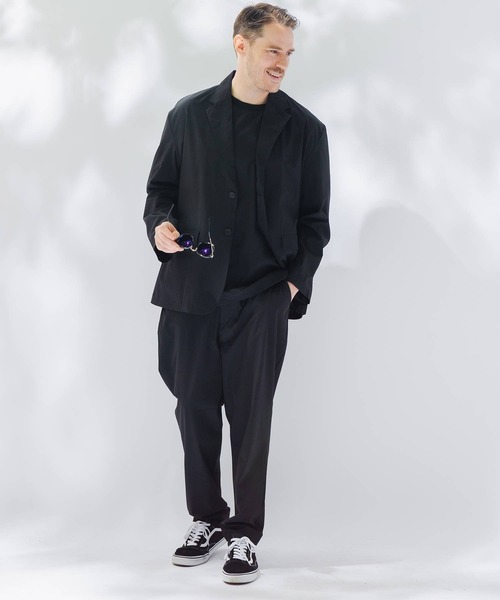 B&T CLUB(ビーティークラブ)の「ジャケット メンズ 大きいサイズ AIRYFLOW ストレッチ B&T CLUB (ビーアンドティークラブ) セットアップ可能(テーラードジャケット・メンズ・ダークグレー/ネイビー/ブラック・X1(3L~4L)/X2(4L~5L)/X3(6L~7L))」の8枚目の写真