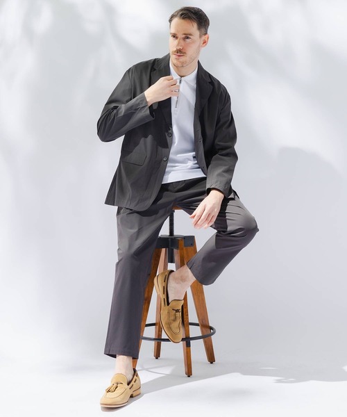 B&T CLUB(ビーティークラブ)の「ジャケット メンズ 大きいサイズ AIRYFLOW ストレッチ B&T CLUB (ビーアンドティークラブ) セットアップ可能(テーラードジャケット・メンズ・ダークグレー/ネイビー/ブラック・X1(3L~4L)/X2(4L~5L)/X3(6L~7L))」の14枚目の写真