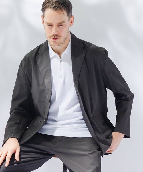 B&T CLUB(ビーティークラブ)の「ジャケット メンズ 大きいサイズ AIRYFLOW ストレッチ B&T CLUB (ビーアンドティークラブ) セットアップ可能(テーラードジャケット・メンズ・ダークグレー/ネイビー/ブラック・X1(3L~4L)/X2(4L~5L)/X3(6L~7L))」の11枚目の写真