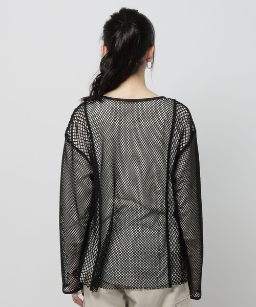 niko and...（ニコアンド）の「リメイク風メッシュプルオーバー（Tシャツ/カットソー・レディース・グリーン/オフホワイト/ブラック・FREE）」の15枚目の写真