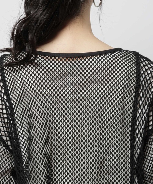 niko and...（ニコアンド）の「リメイク風メッシュプルオーバー（Tシャツ/カットソー・レディース・グリーン/オフホワイト/ブラック・FREE）」の17枚目の写真