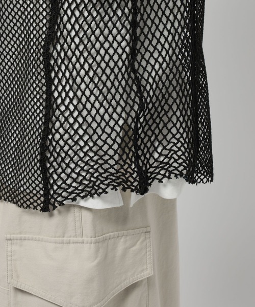 niko and...（ニコアンド）の「リメイク風メッシュプルオーバー（Tシャツ/カットソー・レディース・グリーン/オフホワイト/ブラック・FREE）」の19枚目の写真