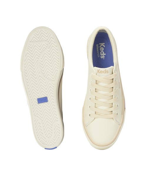 Keds(ケッズ)の「Keds ケッズ ジャンプ キック レザー フォクシング ストライプ ナチュラルホワイト(スニーカー・レディース・オフホワイト・25.0cm/22.5cm/23.0cm/24.0cm/24.5cm/23.5cm)」の5枚目の写真