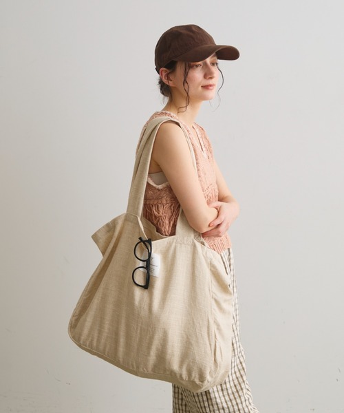 Crisp（クリスプ）の「ナチュラルビッグトートバッグ（トートバッグ・レディース・ブラック/レッド/ナチュラル・FREE）」の13枚目の写真