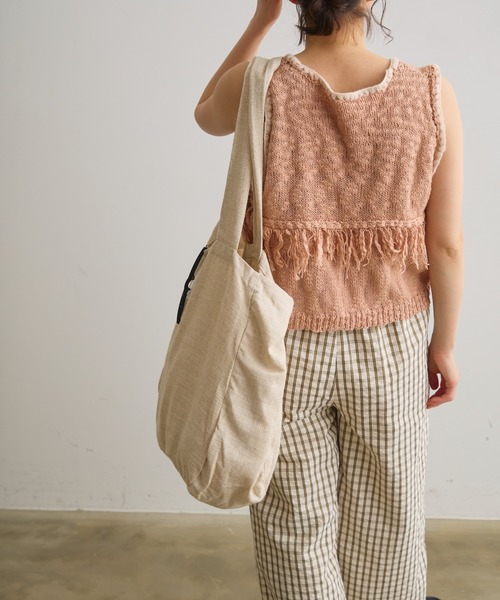 Crisp（クリスプ）の「ナチュラルビッグトートバッグ（トートバッグ・レディース・ブラック/レッド/ナチュラル・FREE）」の14枚目の写真