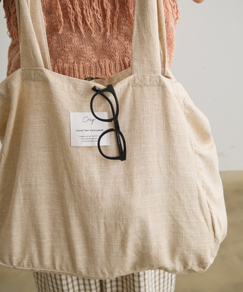Crisp（クリスプ）の「ナチュラルビッグトートバッグ（トートバッグ・レディース・ブラック/レッド/ナチュラル・FREE）」の16枚目の写真