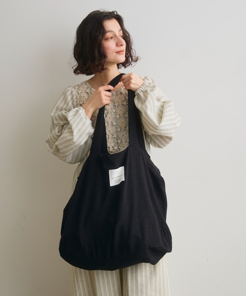 Crisp（クリスプ）の「ナチュラルビッグトートバッグ（トートバッグ・レディース・ブラック/レッド/ナチュラル・FREE）」の4枚目の写真