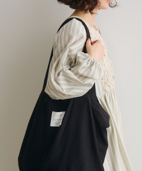 Crisp（クリスプ）の「ナチュラルビッグトートバッグ（トートバッグ・レディース・ブラック/レッド/ナチュラル・FREE）」の9枚目の写真