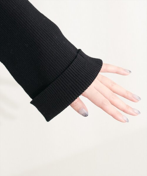 natural couture（ナチュラルクチュール）の「カシュクールフレア袖ニット（ニット/セーター・レディース・ピンク/オフホワイト/ブラック/サックスブルー/グレイッシュベージュ・FREE）」の19枚目の写真