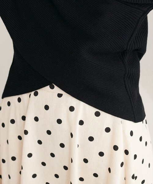 natural couture（ナチュラルクチュール）の「カシュクールフレア袖ニット（ニット/セーター・レディース・ピンク/オフホワイト/ブラック/サックスブルー/グレイッシュベージュ・FREE）」の20枚目の写真