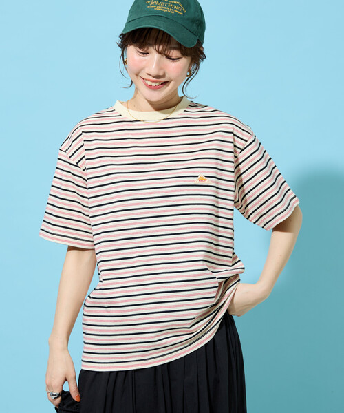 FREAK'S STORE（フリークスストア）の「限定展開 KELTY × FREAK'S STORE/ケルティ 別注 ボーダー 半袖 Tシャツ（Tシャツ/カットソー・レディース・ブラウン/ネイビー/ナチュラル/グレー・ﾌﾘ-）」の3枚目の写真
