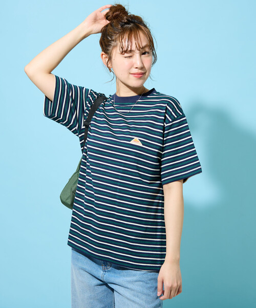 FREAK'S STORE（フリークスストア）の「限定展開 KELTY × FREAK'S STORE/ケルティ 別注 ボーダー 半袖 Tシャツ（Tシャツ/カットソー・レディース・ブラウン/ネイビー/ナチュラル/グレー・ﾌﾘ-）」の4枚目の写真
