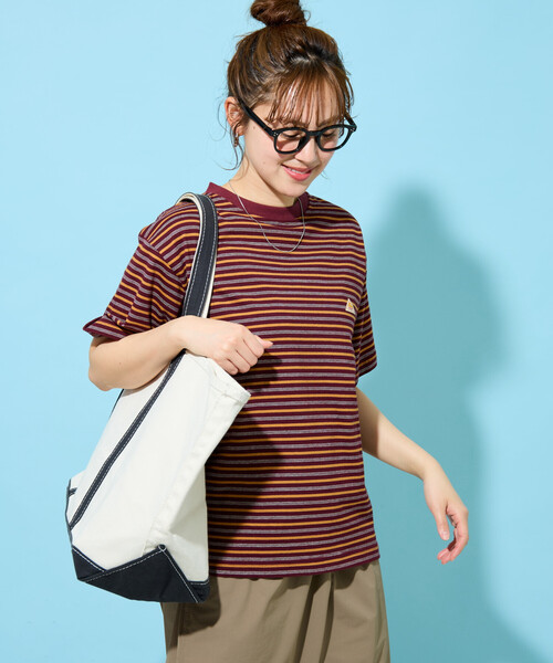 FREAK'S STORE（フリークスストア）の「限定展開 KELTY × FREAK'S STORE/ケルティ 別注 ボーダー 半袖 Tシャツ（Tシャツ/カットソー・レディース・ブラウン/ネイビー/ナチュラル/グレー・ﾌﾘ-）」の17枚目の写真