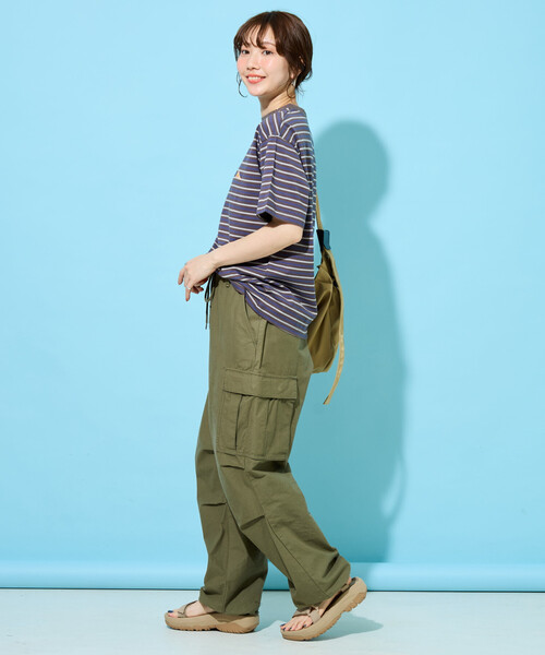 FREAK'S STORE（フリークスストア）の「限定展開 KELTY × FREAK'S STORE/ケルティ 別注 ボーダー 半袖 Tシャツ（Tシャツ/カットソー・レディース・ブラウン/ネイビー/ナチュラル/グレー・ﾌﾘ-）」の20枚目の写真