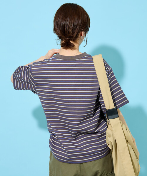 FREAK'S STORE（フリークスストア）の「限定展開 KELTY × FREAK'S STORE/ケルティ 別注 ボーダー 半袖 Tシャツ（Tシャツ/カットソー・レディース・ブラウン/ネイビー/ナチュラル/グレー・ﾌﾘ-）」の22枚目の写真