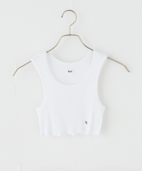 plage（プラージュ）の「《一部店舗・WEB限定》TANC TOKYO / タンクトウキョウ SUPER SHORT SKIN トップス（タンクトップ・レディース・ホワイト/ブラック・FREE）」の2枚目の写真