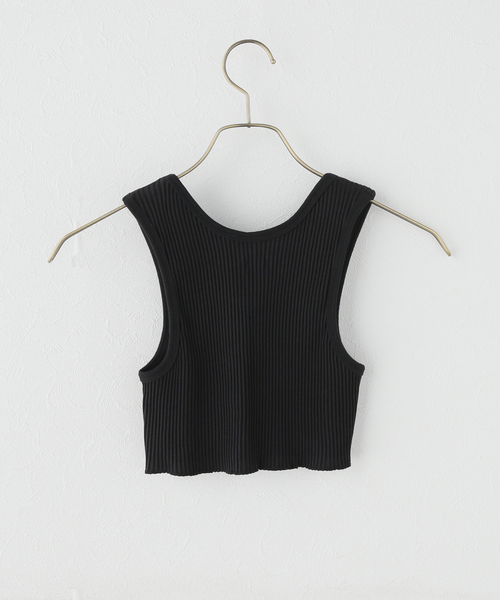 plage（プラージュ）の「《一部店舗・WEB限定》TANC TOKYO / タンクトウキョウ SUPER SHORT SKIN トップス（タンクトップ・レディース・ホワイト/ブラック・FREE）」の3枚目の写真