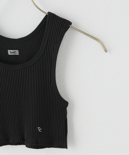 plage（プラージュ）の「《一部店舗・WEB限定》TANC TOKYO / タンクトウキョウ SUPER SHORT SKIN トップス（タンクトップ・レディース・ホワイト/ブラック・FREE）」の4枚目の写真