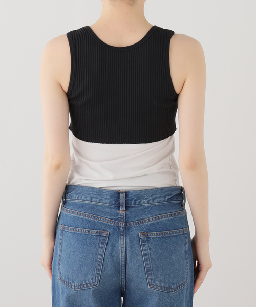 plage（プラージュ）の「《一部店舗・WEB限定》TANC TOKYO / タンクトウキョウ SUPER SHORT SKIN トップス（タンクトップ・レディース・ホワイト/ブラック・FREE）」の11枚目の写真