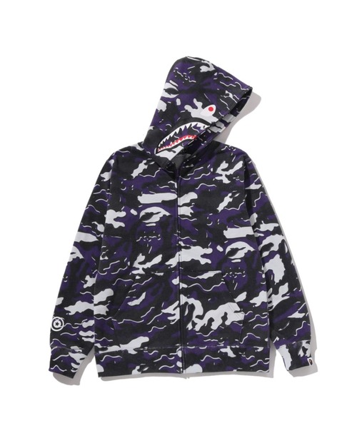 GLITCH WOODLAND CAMO SHARK ZIP HOODIE（パーカー）｜A BATHING APE