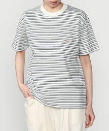 DANTON | マルチボーダー ポケットクルーネックTシャツ WOMEN
