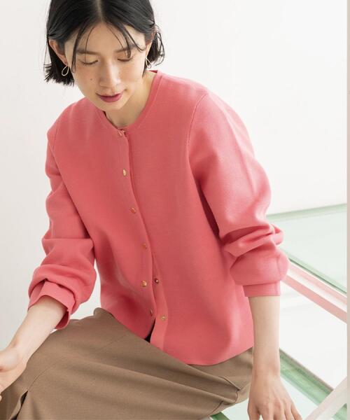 OPAQUE.CLIP（オペークドットクリップ）の「スナップボタンニットカーディガン【洗濯機OK/抗ピル】（カーディガン/ボレロ・レディース・ブラック/ピンク系/ライトグレー/ホワイト・40/38/36/42）」の22枚目の写真