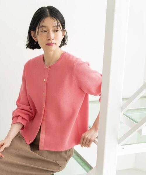 OPAQUE.CLIP（オペークドットクリップ）の「スナップボタンニットカーディガン【洗濯機OK/抗ピル】（カーディガン/ボレロ・レディース・ブラック/ピンク系/ライトグレー/ホワイト・40/38/36/42）」の20枚目の写真