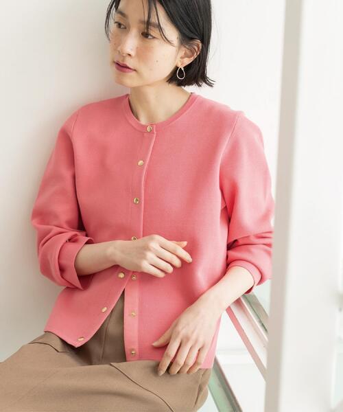 OPAQUE.CLIP（オペークドットクリップ）の「スナップボタンニットカーディガン【洗濯機OK/抗ピル】（カーディガン/ボレロ・レディース・ブラック/ピンク系/ライトグレー/ホワイト・40/38/36/42）」の19枚目の写真