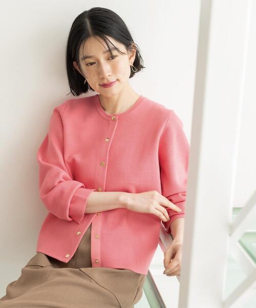 OPAQUE.CLIP（オペークドットクリップ）の「スナップボタンニットカーディガン【洗濯機OK/抗ピル】（カーディガン/ボレロ・レディース・ブラック/ピンク系/ライトグレー/ホワイト・40/38/36/42）」の18枚目の写真