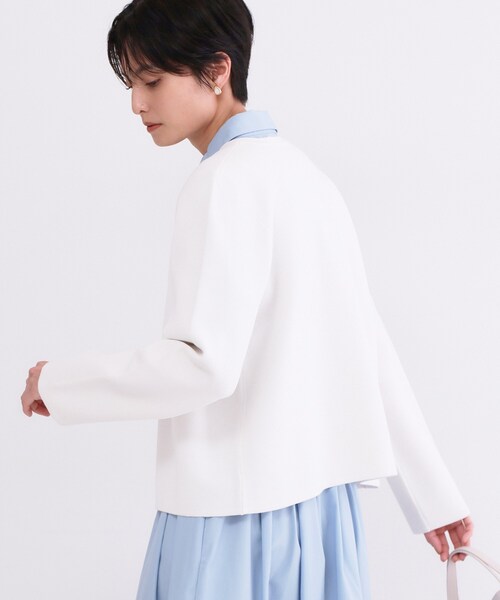 OPAQUE.CLIP（オペークドットクリップ）の「スナップボタンニットカーディガン【洗濯機OK/抗ピル】（カーディガン/ボレロ・レディース・ブラック/ピンク系/ライトグレー/ホワイト・40/38/36/42）」の17枚目の写真