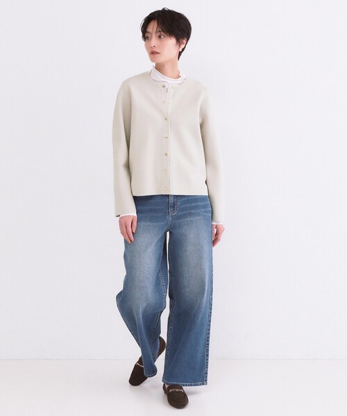 OPAQUE.CLIP（オペークドットクリップ）の「スナップボタンニットカーディガン【洗濯機OK/抗ピル】（カーディガン/ボレロ・レディース・ブラック/ピンク系/ライトグレー/ホワイト・40/38/36/42）」の12枚目の写真