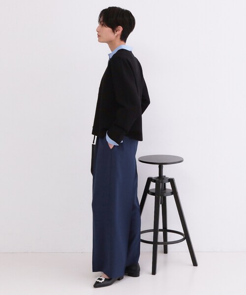 OPAQUE.CLIP（オペークドットクリップ）の「スナップボタンニットカーディガン【洗濯機OK/抗ピル】（カーディガン/ボレロ・レディース・ブラック/ピンク系/ライトグレー/ホワイト・40/38/36/42）」の8枚目の写真