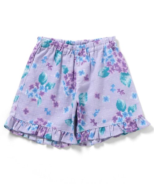 apres les cours（アプレレクール）の「アプレのはんなりGIRLSペプラム甚平（浴衣・キッズ・サックスブルー/イエロー/ドット/ラベンダー/ベビーピンク/ピンク・130/120/100/90/80/110）」の14枚目の写真