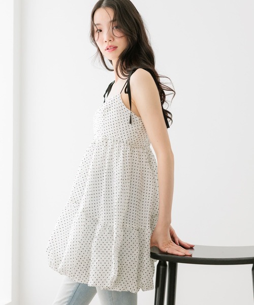 Heather(ヘザー)の「ジャガードバルーンリボンミニワンピース 666275(ワンピース・レディース・ホワイト系その他/ブラック/ブルー・FREE)」の6枚目の写真