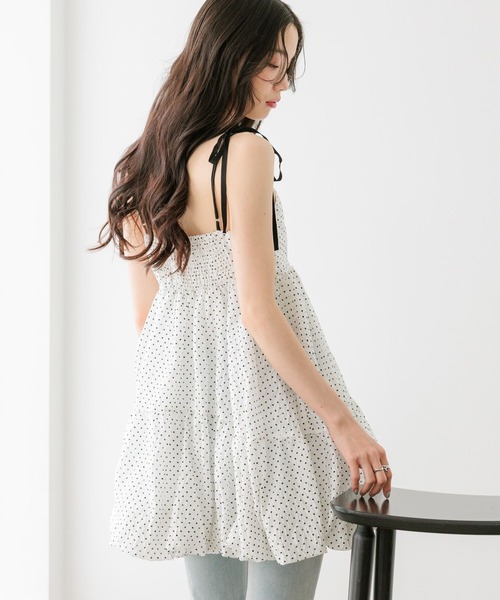 Heather(ヘザー)の「ジャガードバルーンリボンミニワンピース 666275(ワンピース・レディース・ホワイト系その他/ブラック/ブルー・FREE)」の8枚目の写真