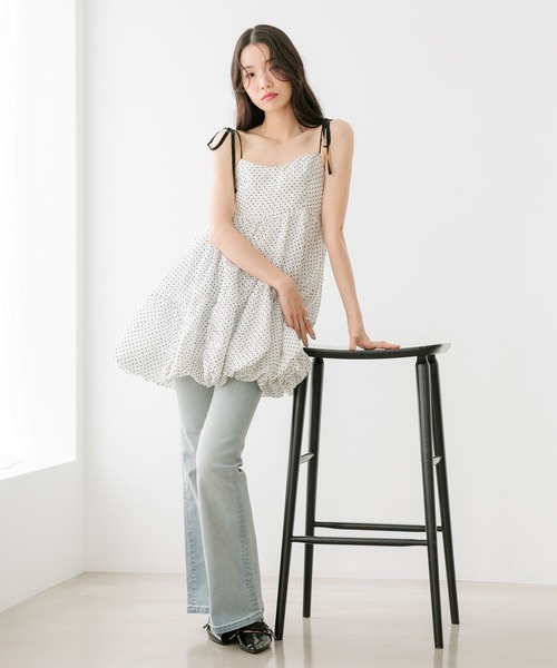 Heather(ヘザー)の「ジャガードバルーンリボンミニワンピース 666275(ワンピース・レディース・ホワイト系その他/ブラック/ブルー・FREE)」の10枚目の写真