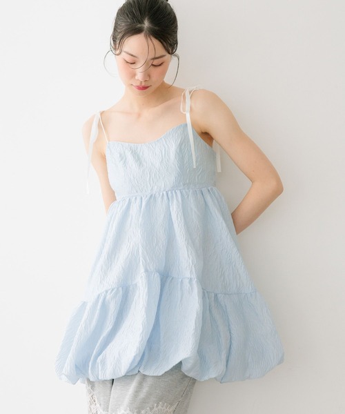 Heather(ヘザー)の「ジャガードバルーンリボンミニワンピース 666275(ワンピース・レディース・ホワイト系その他/ブラック/ブルー・FREE)」の14枚目の写真