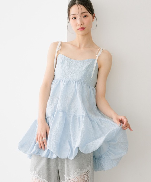 Heather(ヘザー)の「ジャガードバルーンリボンミニワンピース 666275(ワンピース・レディース・ホワイト系その他/ブラック/ブルー・FREE)」の15枚目の写真