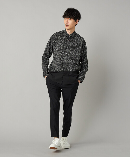 COMME CA MEN（コムサメン）の「ピンパターン 切替シャツ（シャツ/ブラウス・メンズ・ブラック・M/L）」の2枚目の写真