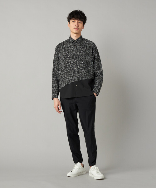 COMME CA MEN（コムサメン）の「ピンパターン 切替シャツ（シャツ/ブラウス・メンズ・ブラック・M/L）」の3枚目の写真